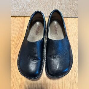 Alegria Black Leather Flats